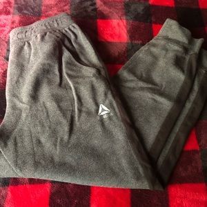 charcoal grey reebok joggers